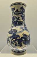120 Vase Jingdezhen (Bleu & blanc) - Le lac de l'Ouest- Qing (Kangxi 1662-1722)