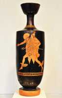 252 Jarre à huile attique - Figures rouges - Hermès le dieu messager (475±)