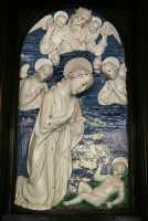 82 - Atelier d'Andrea della Robbia, Florence (1435-1525) Tabernacle - Vierge à l'enfant