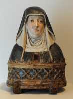 126 Buste reliquaire d'une bénédictine (Sainte Scolastique ?) 1500 (France ou Pays-Bas)