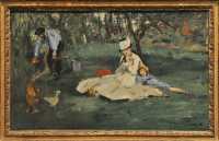 05 Edouard Manet - La famille Monet dans leur jardin à Argentueil (1874)