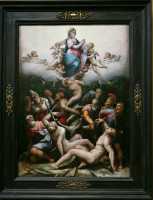 63 - Giorgio Vasari (Arezzo 1511 - Florence 1574) L'immaculée conception - Marie triomphe de Satan (serpent à tronc humain) et du péché - Adam & Eve sont liés à l'arbre de la connaissance, ainsi que les prophètes et les rois de l'A.T.