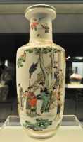 119 Vase Jingdezhen (famille verte) - Le mariage de Liu Bei - Qing (Kangxi 1662-1722)