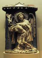 009 Christ soutenu par un Ange (Trinité) Germanique ± 1440 (Albâtre peint)