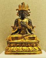 255 Manjusri -  Bronze doré tibetain -  Qing (1644-1911)