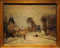 46 Camille Pissarro - Route de Versailles à Louveciennes (1869)