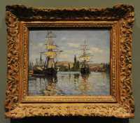 124 Monet - Navires sur la Seine à Rouen (1872)