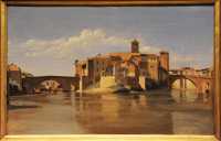 140 Corot - L'ile et le pont San Bartolomeo à Romr (± 1826)