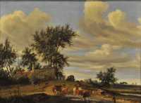 26 Salomon van Ruysdael - Route de campagne (1648)