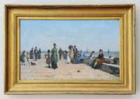 46 Louis Dubourg - Promeneurs sur la jetée de Honfleur (1888)