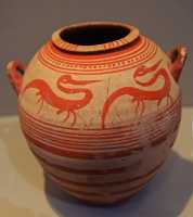 039 Vase globulaire - Héons stylisés (± 680) Céramique étrusque