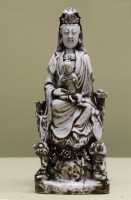 126 Maria Kannon (Vierge Marie représentée comme le bodhisattva de la compassion) - Porcelaine chinoise (Dehua) Ming-Qing (17°s)