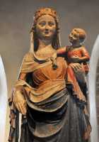 32 Vierge & enfant - Ile de France - Peinture d'origine sur calcaire (1350±)
