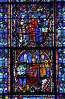 018 Le donateur Renaud II de Forez († 1226) tenant la verrière - Annonce à Zacharie