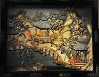 254 Panneau incrusté d'ivoire - Qing (1644-1911)