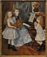 46 Pierre August Renoir - Les fille de Catulle Mendès (Huguette Claudine & Helyonne (1888)