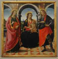147 Vierge à l'enfant avec St Sébastien et Ste Apolline - David Ghirlandaio (± 1490)