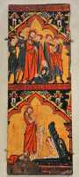 25 La trahison de Judas & la descente aux enfers - Peinture sur bois (tempera) - Espagne (13° siècle)