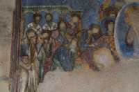 19 Anges et saints autour du Christ en gloire (Dormition) - Fresque byzantine de l'église des croisés (12°s)