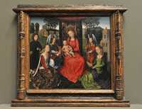 02 Hans Memling - Vierge & enfant avec Stes Barbe & Catherine d'Alexandrie (1479)
