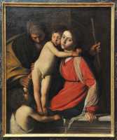14 Caravaggio - Sainte famille avec Jésus & J. Baptiste  (1602-04)