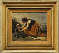 107 Corot - Mère et enfant sur une plage (1860)
