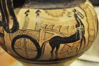 17 Cratère (vase à vin) au chariot - Type mycénien (1375-1350)