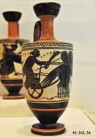 226 Vase à huile - Attique - Figures noires - Thétis sur son char tiré par des chevaux ailés (500±)