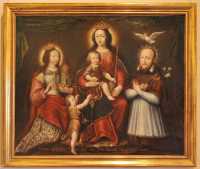 71 Vierge à l'enfant avec Jean Baptiste Ste Barbe & François de Sales (Benoît Alhoste) 1658