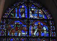 114 Retour du fils de Clotaire - Ecuyer gardant les chevaux - L'évêque Pappolus malade rend un calice pris à l'abbaye de Saint Chéron et est guéri