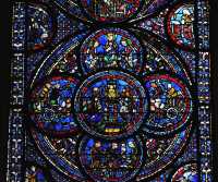 180 Bouchers donateurs - Les pèlerins tirent des chariots d'offrandes vers la statue de N.D. de Chartres (1225)