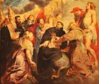 144 St Dominique & St François préservant le monde de la colère du Christ - Rubens (± 1619)